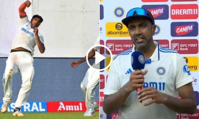 WATCH: Ravichandran Ashwin's Stunning Catch Dismisses Daryl Mitchell; Shares a Fun Exchange with Dinesh Karthik