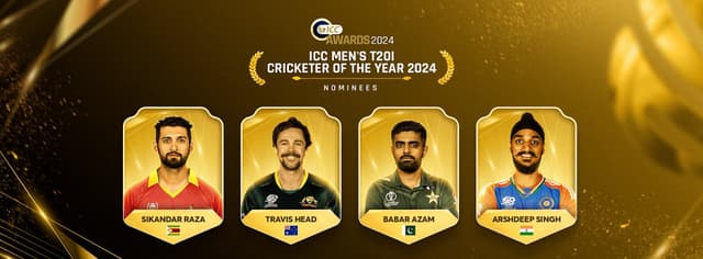 ICC Men’s T20I Cricketer of the Year 2024: Babar Azam, Arshdeep Singh, Travis Head, and Sikandar Raza Compete for the Coveted Title