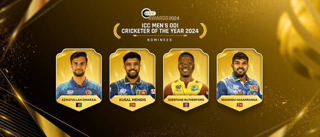 ICC Men's ODI Cricketer of the Year 2024: Wanindu Hasaranga, Kusal Mendis, Azmatullah Omarzai, and Sherfane Rutherford Battle for the Title