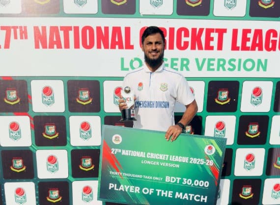 Pritom Kumar’s 143, Shohag Gazi’s ton go in vain as Sylhet & Mymensingh win in NCL