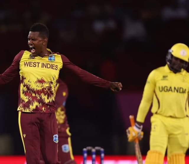Akeal Hosein runs riot to hand Windies a crushing 134 run victory over Uganda