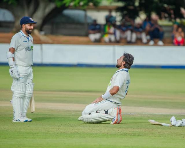 Hashmatullah Shahidi smashes hundred in rain curtailed day