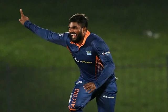Wanindu Hasaranga becomes first player to take hat-trick in LPL