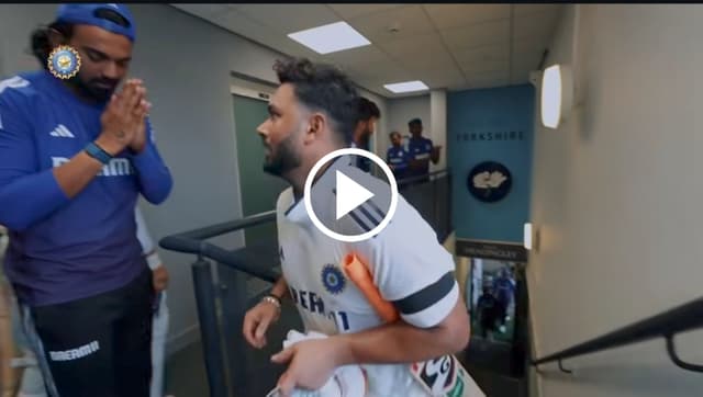 Watch: KL Rahul Bows Down to Rishabh Pant After His Unbeaten 65 in Leeds
