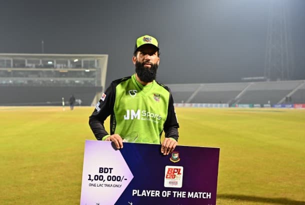 Moeen Ali stars as Sylhet Titans secure 20-run win in BPL