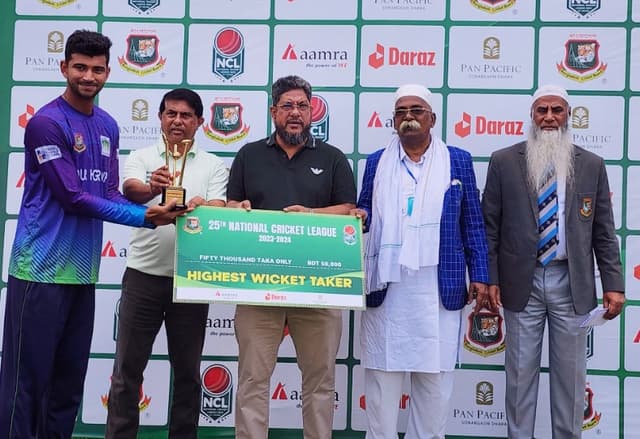 Nayeem Hasan named player of the tournament in NCL