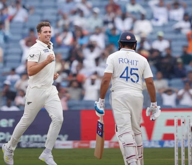 Tim Southee's late wicket uplifts New Zealand in wicket tumbling day in Pune