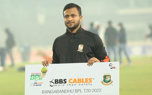 I prefer trophy rather than Player of the Tournament: Shakib